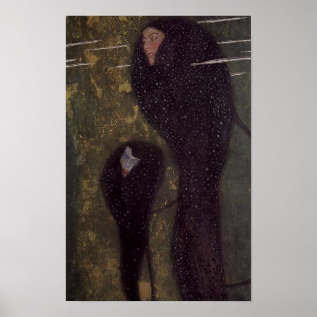 Vatten Nymphs (Silver Fish) - Gustav Klimt Poster (Framsidan)