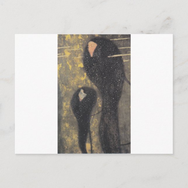 Vatten Nymphs (Silverfish) av Gustav Klimt Vykort (Framsida)