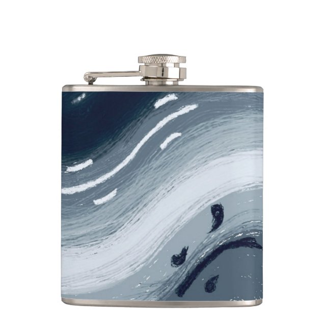 Vatten och eld är som Yin och Yang i harmoni Fickplunta (Framsidan)