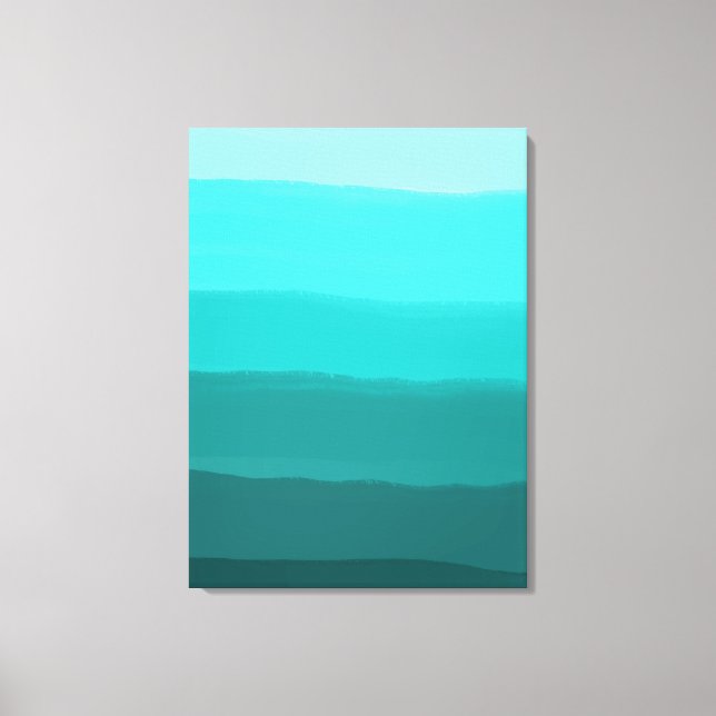 Vatten och Himlar Blue Degrees Färg Rand Canvastryck (Framsida)