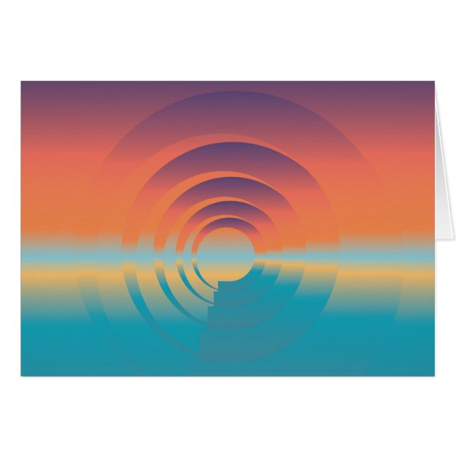 vatten och horisonten hälsningskort (Framsidan Horizontal)