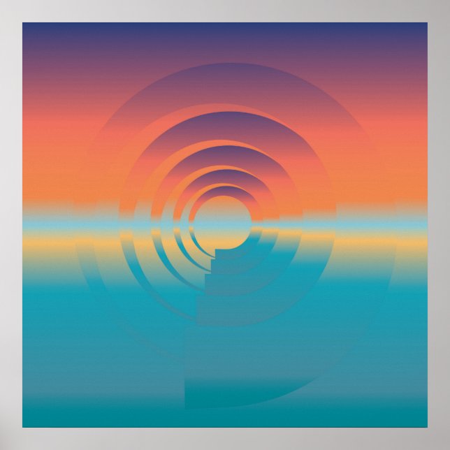 vatten och horisonten poster (Framsidan)