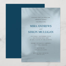 Vatten och Ice Elemental Rehearsal Dinner Inbjudningar