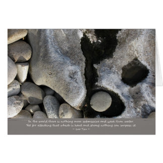 Vatten och sten hälsningskort
