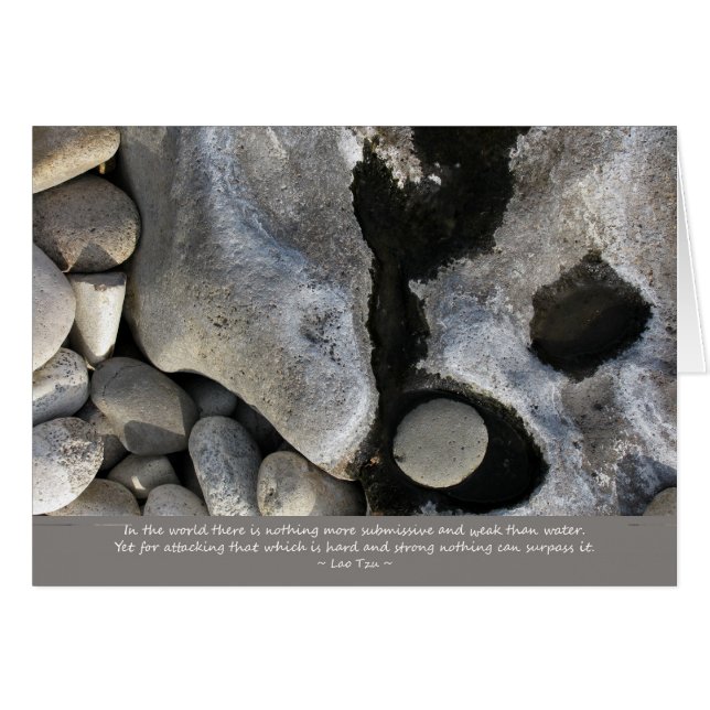 Vatten och sten hälsningskort (Framsidan Horizontal)