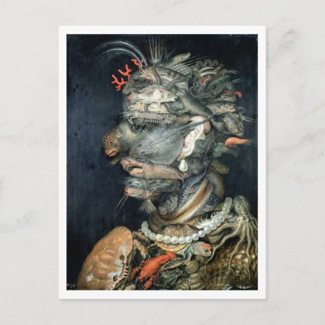 Vatten, (olja på duk), Arcimboldo, Giuseppe Vykort (Framsida)