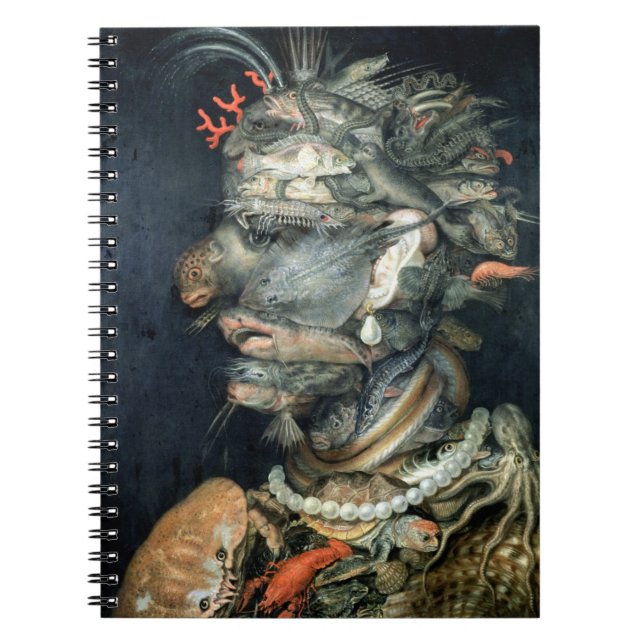 Vatten (olja på kanfas), Arcimboldo, Giuseppe Anteckningsbok Med Spiral (Framsidan)