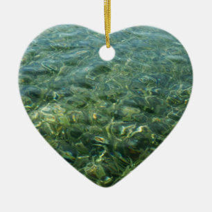 Vatten över Sea Grass I Karibiska naturen Julgransprydnad Keramik