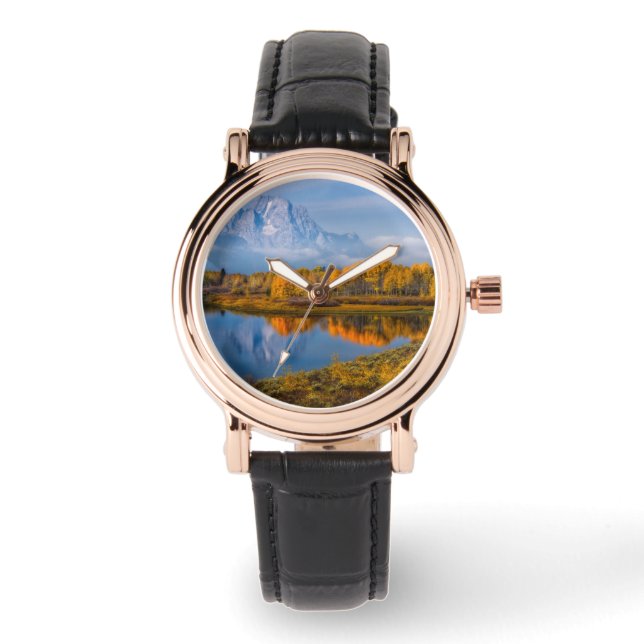 Vatten | Oxbow Bend Jackson Wyoming Armbandsur (Framsida)