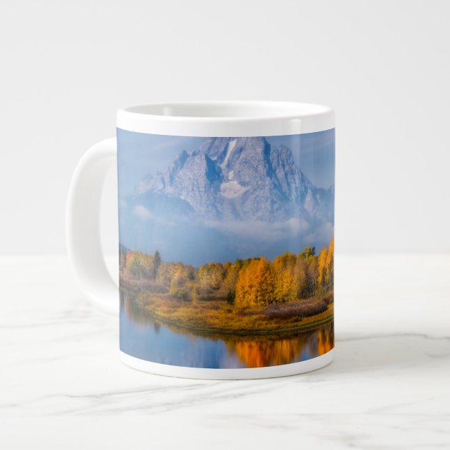 Vatten | Oxbow Bend Jackson Wyoming Jumbo Mugg (Framsida vänster)