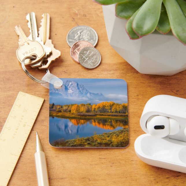 Vatten | Oxbow Bend Jackson Wyoming Nyckelring (Skrivbord)