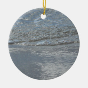 Vatten på Abstrakten Beach-fotot Julgransprydnad Keramik