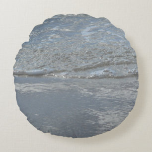 Vatten på Abstrakten Beach-fotot Rund Kudde