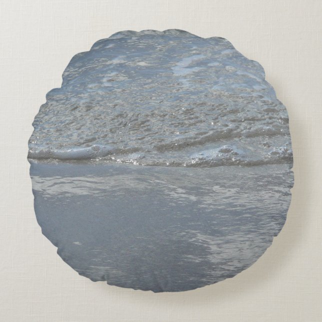 Vatten på Abstrakten Beach-fotot Rund Kudde (Framsidan)