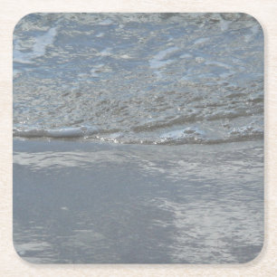 Vatten på Abstrakten Beach-fotot Underlägg Papper Kvadrat