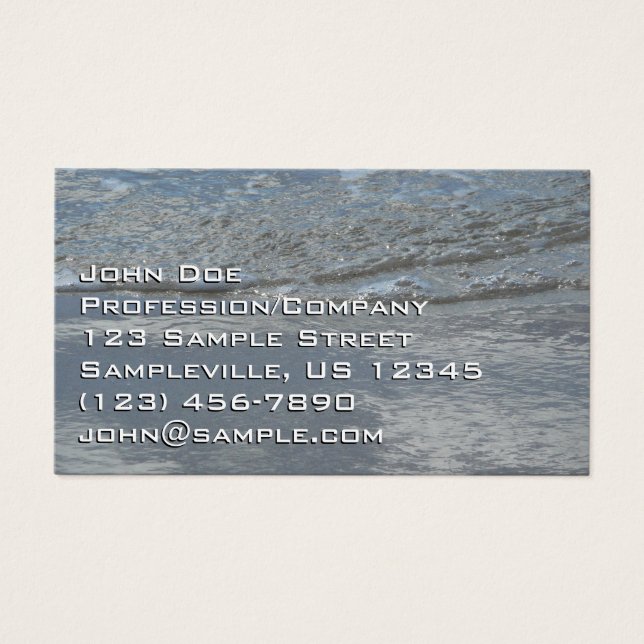 Vatten på Abstrakten Beach-fotot Visitkort (Framsidan)