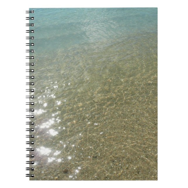 Vatten på Abstrakten Beach I Natur Fotography Anteckningsbok Med Spiral (Framsidan)