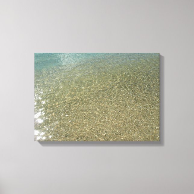 Vatten på Abstrakten Beach I Natur Fotography Canvastryck (Framsida)