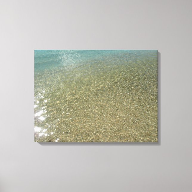 Vatten på Abstrakten Beach I Natur Fotography Canvastryck (Framsida)