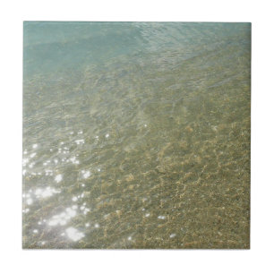 Vatten på Abstrakten Beach I Natur Fotography Kakelplatta