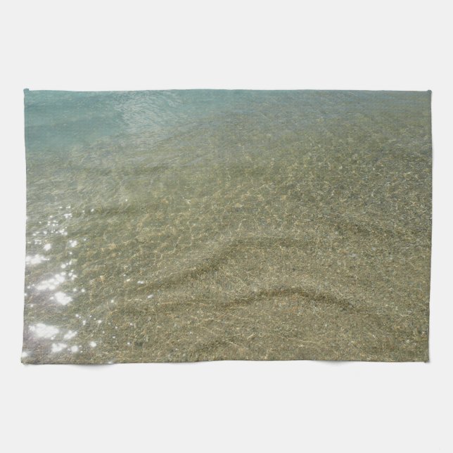 Vatten på Abstrakten Beach I Natur Fotography Kökshandduk (Horisontell)
