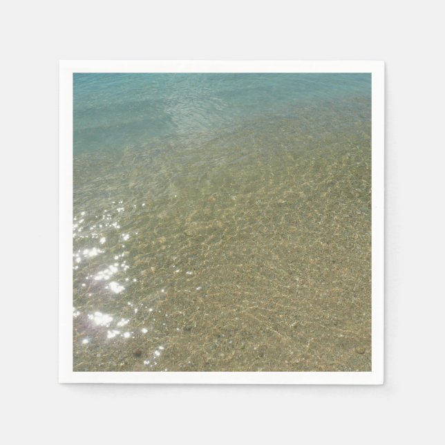 Vatten på Abstrakten Beach I Natur Fotography Pappersservett (Framsidan)