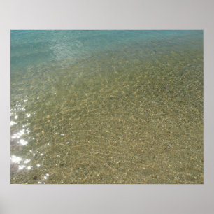 Vatten på Abstrakten Beach I Natur Fotography Poster