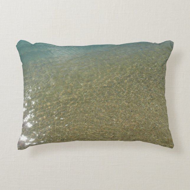 Vatten på Abstrakten Beach I Natur Fotography Prydnadskudde (Framsidan)