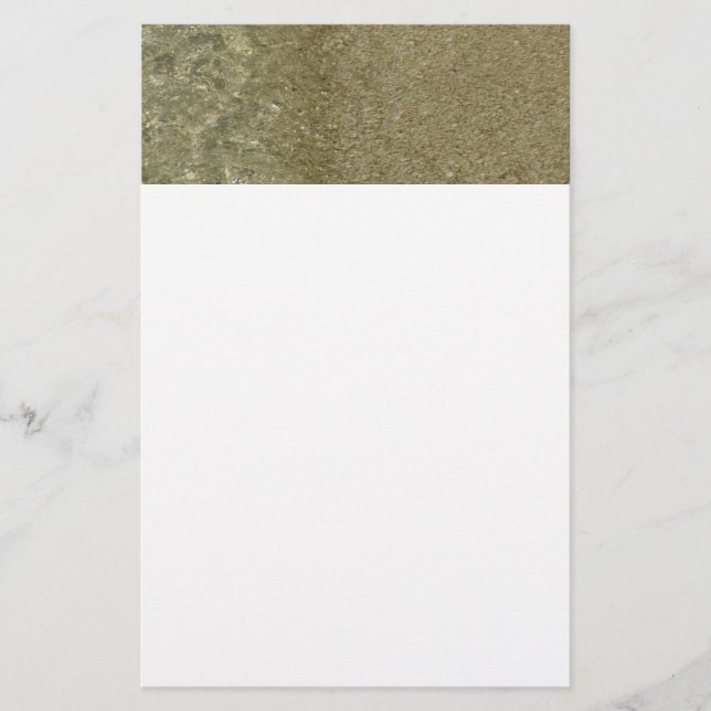 Vatten på Abstrakten Beach II Natur Fotografi Brevpapper (Framsida)