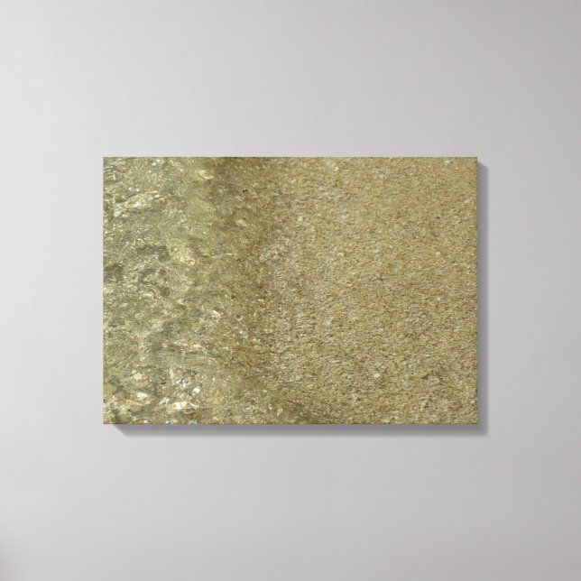 Vatten på Abstrakten Beach II Natur Fotografi Canvastryck (Framsida)