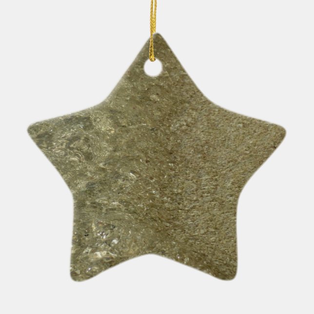 Vatten på Abstrakten Beach II Natur Fotografi Julgransprydnad Keramik (Framsidan)