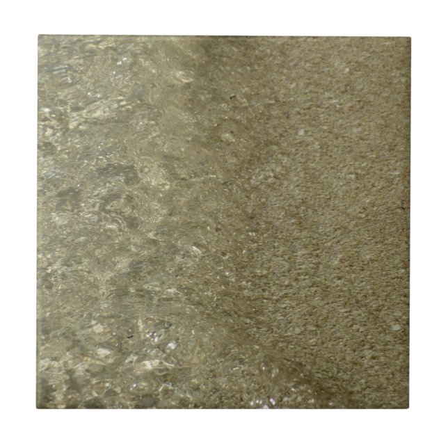 Vatten på Abstrakten Beach II Natur Fotografi Kakelplatta (Framsidan)