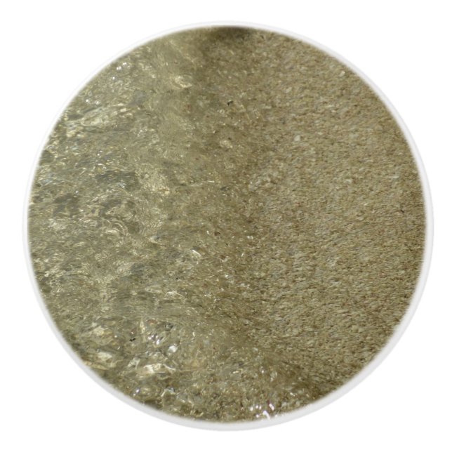 Vatten på Abstrakten Beach II Natur Fotografi Knopp (Framsidan)