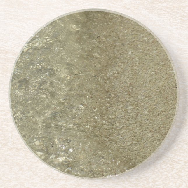 Vatten på Abstrakten Beach II Natur Fotografi Underlägg Sandsten (Framsidan)