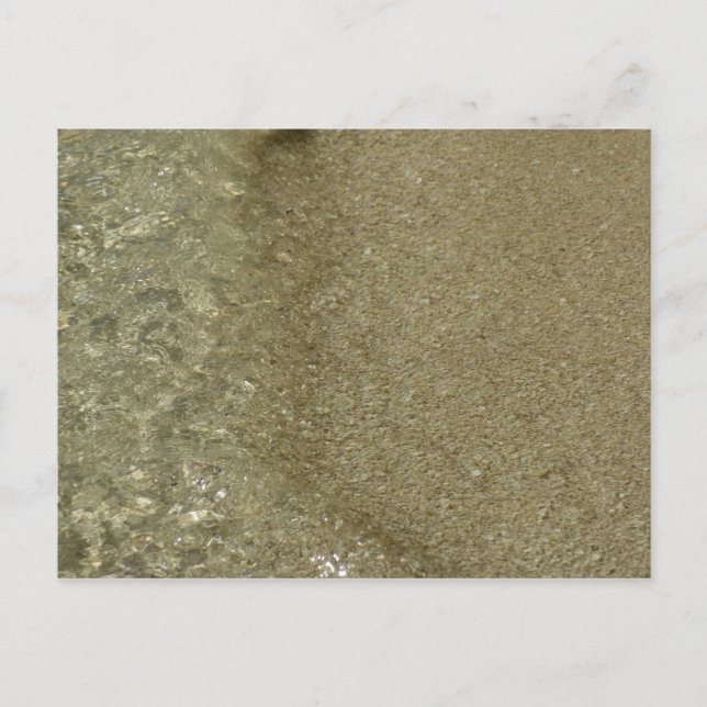 Vatten på Abstrakten Beach II Natur Fotografi Vykort (Framsida)