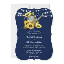 Vatten på blå solrosblommor kan Burlap Bröllop