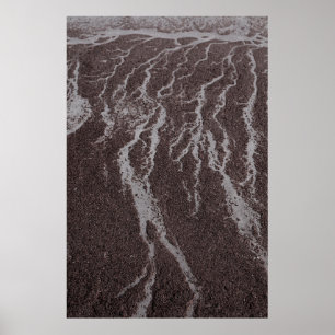 Vatten på sand vid kusten poster