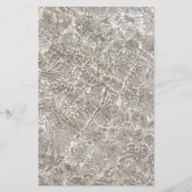 Vatten på strand och sommar brevpapper (Framsida)