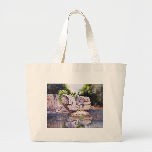 Vatten Paintings Tote Bag Jumbo Tygkasse (Framsidan)