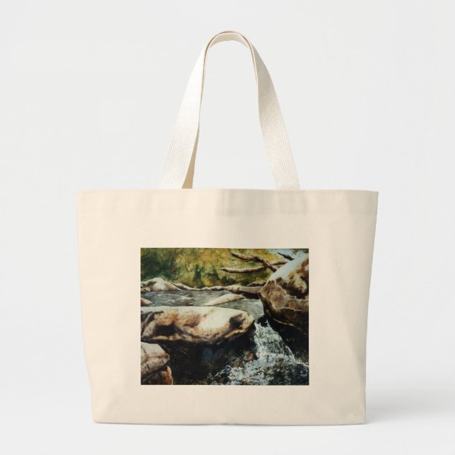 Vatten Paintings Tote Bag Jumbo Tygkasse (Framsidan)