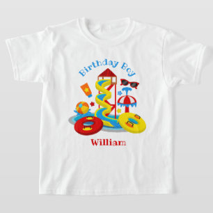 Vatten-parken Birthday-skjorta Bassäng Party T Shirt