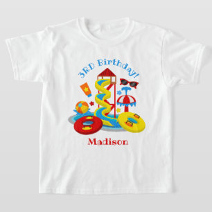 Vatten-parken Birthday-skjorta Bassäng Party T Shirt