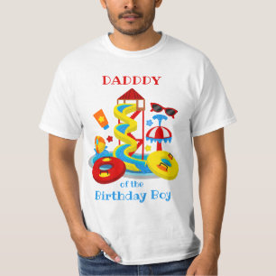 Vatten-parken Birthday-skjorta, pappa till Bassäng T Shirt