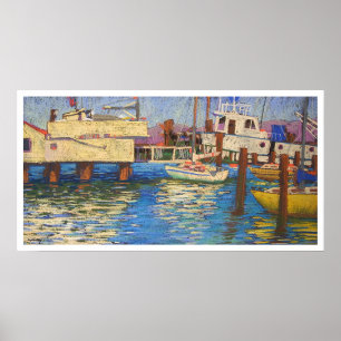 vatten- parkera boatdock poster