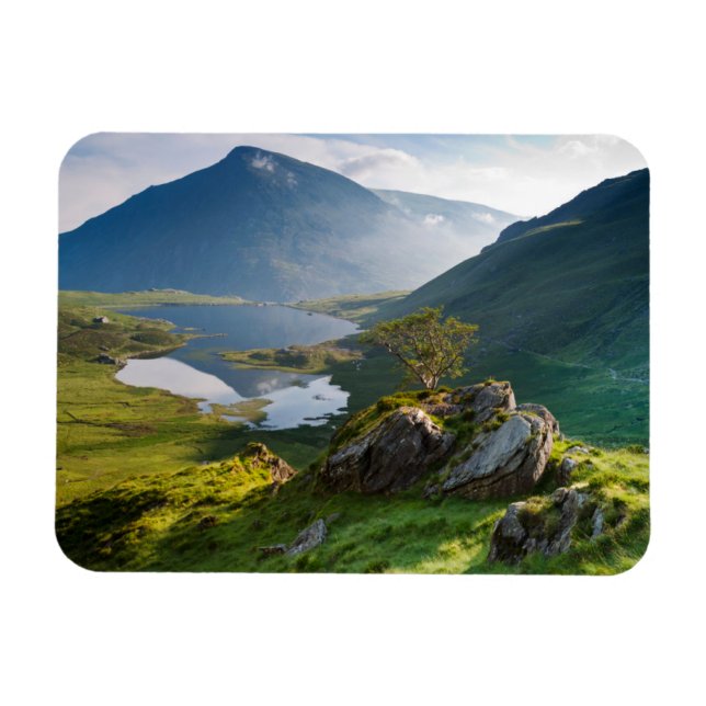 Vatten | Pen yr Ole Wen Sjö Idwal Snowdonia Park Magnet (Horisontell)