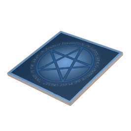 Vatten Pentacle Altar Kakelplatta