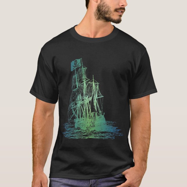 Vatten- piratfraktT-tröja T-shirt (Framsida)