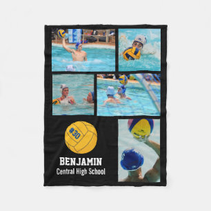 Vatten Polo 5 Photo Collage Namn # Team Anpassning Fleecefilt