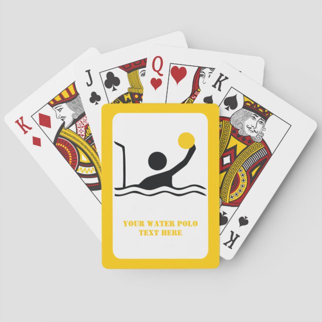 Vatten polo-anpassningsbar, svart silhuette kortlek (Baksidan)