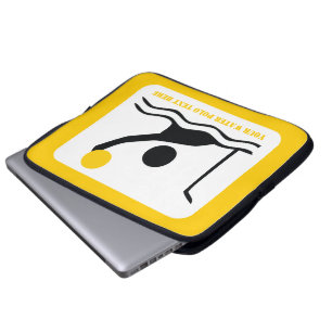 Vatten polo-anpassningsbar, svart silhuette laptop sleeve